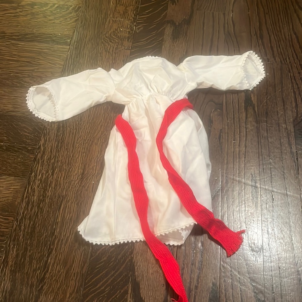 American Girl Doll Kristin's White Santa Lucia Gown with Red Belt